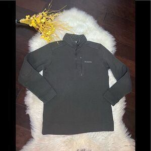 Columbia dark olive green pullover sherpa neck sz large